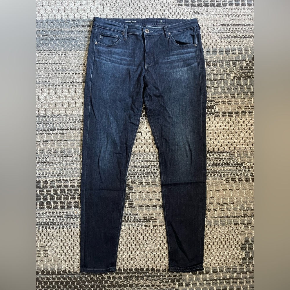 👖 Adriano Goldschmied AG Jeans Ladies Skinny Stretch Jeans, Dark Wash, Size 31R